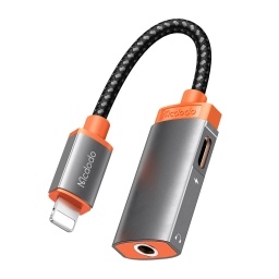 Adaptador Lightning a Auxiliar 3.5mm y Lightning acordonado Mcdodo