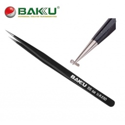 Pinza Bruselas de Precisin Anti Esttica / Punta Ultra Fina Baku bk 11