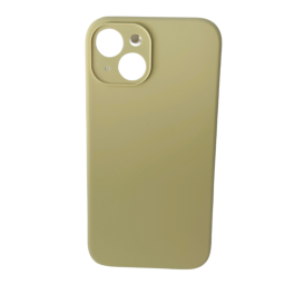 Protector Silicona Crema con Microfibra para iPhone 15